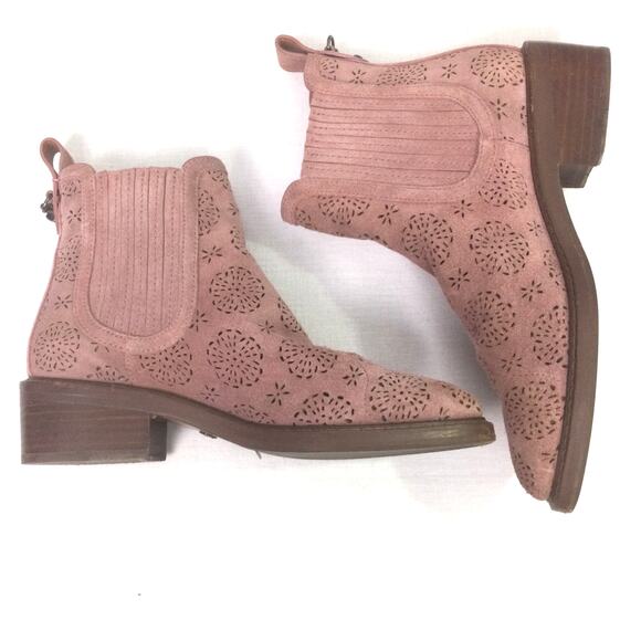 Coach Bowery Festival Boho Western Chelsea Suede Casual Slip On Ankle Bootie 5.5 - Picture 6 of 15